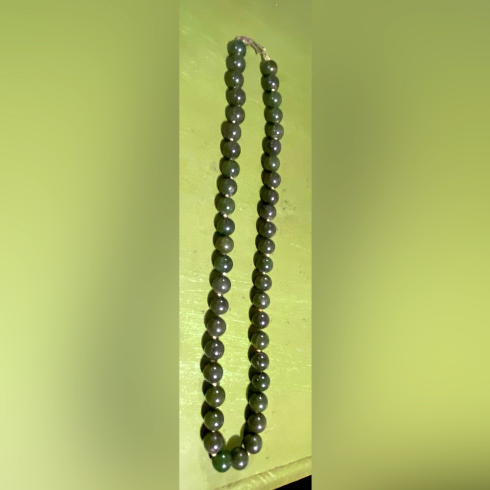 20” green agate necklace